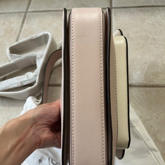 Michael Kors Sloan Editor Large Crossbody Bag Pink/White/Fawn - Rose Gold - Picture 5 of 9